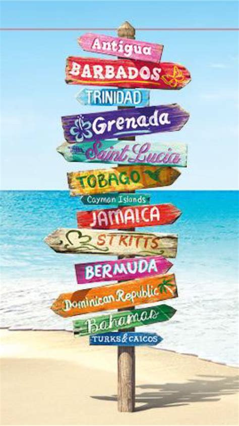 caribbean islands | Beach signs, Directional signs, Tiki signs