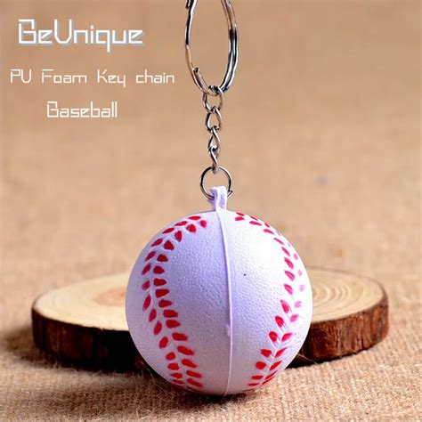 Anti Stress Squeeze Ball keychain Mini PU baseball ball 4.5cm Causal ...