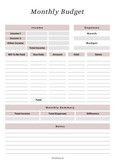 21 Free Printable Budget Planner Templates for Money Management ...