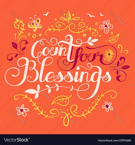 Count your blessings Royalty Free Vector Image