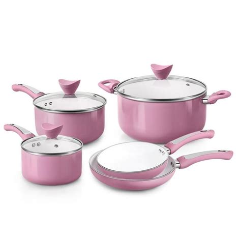 FGY 8 Piece Pots Pans Nonstick Ceramic Coating Cookware Set with ...