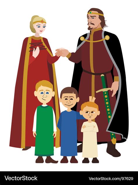 Noble family Royalty Free Vector Image - VectorStock