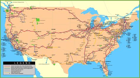 USA railway map - Ontheworldmap.com