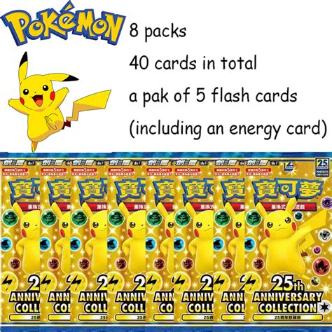 Pokemon Card 25th Anniversary, Pokemon Energy Cards Pack