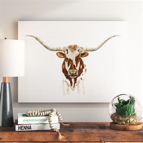 Mistana™ Texas Longhorn On Canvas by Brett Blumenthal Painting | Wayfair