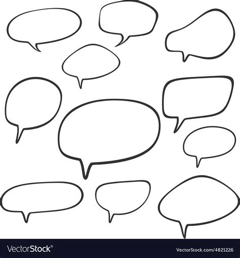 Cartoon speech and thought bubbles Royalty Free Vector Image