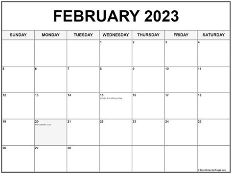 Feb 2023 Calendar With Holidays – Get Calender 2023 Update