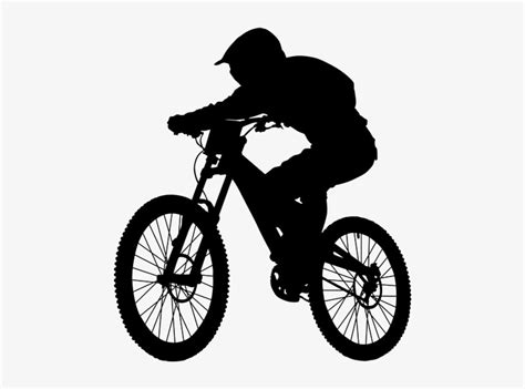 Bike Rentals - Mountain Biker Silhouette Png Transparent PNG - 472x528 ...