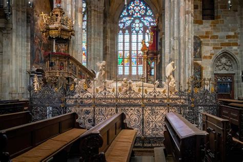 Habsburg Mausoleum in St. Vitus Cathedral Interior at Prague Castle ...