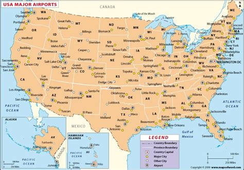 USA Airports Map | Airport map, Map, Us map