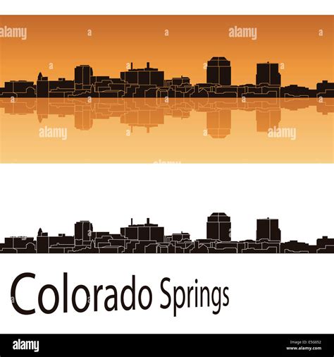 Colorado Springs skyline in orange Stock Photo - Alamy