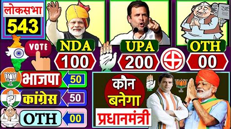 lok sabha opinion poll 2024 , | Narendra Modi | Rahul Gandhi | BJP ...