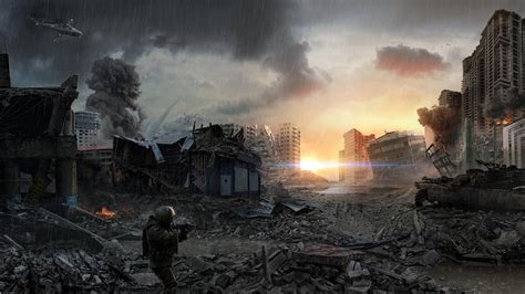 Post-Apocalyptic Sci-Fi: HD Wallpaper of a Dystopian World