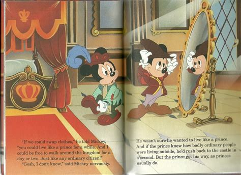 Prince And The Pauper Walt Disney Mickey Mouse Hardcover Book 1993 - Books