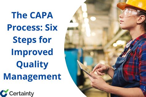 The CAPA Process: Six Steps for Improved Quality Management