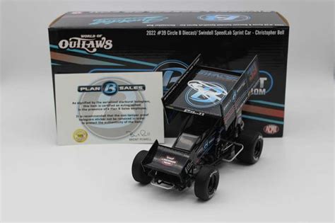 Christopher Bell Autographed 2022 Circle B Diecast / Swindell Speedlabs ...