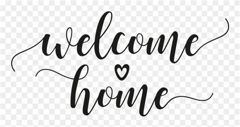 Download Wandtattoo Welcome Home Mit Herz - Wandtattoo Welcome Clipart ...