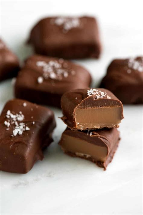 Salted Chocolate Covered Caramels