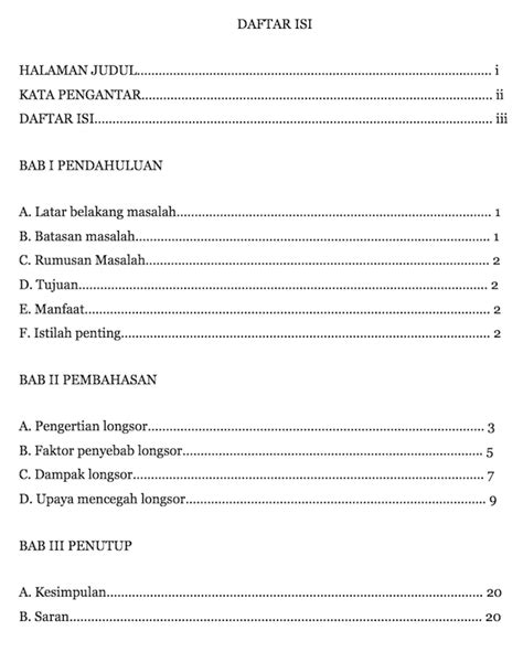 Contoh Daftar Isi Makalah Penelitian Geografi Ruang Belajar | Images ...