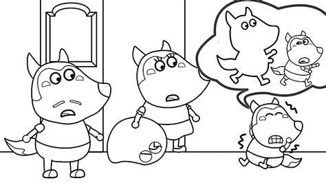 Wolfoo Is Scared Of Scary Ghost Coloring Page - Free Printable Coloring ...