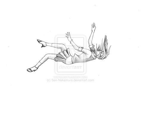 Woman Falling From Sky Drawing