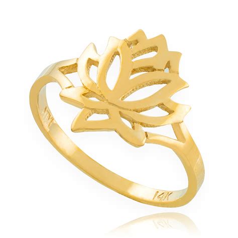 Solid Gold Lotus Flower Ring | Lotus | Lotus Flower | Buddhism Ring