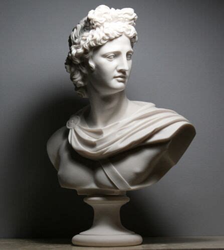 Apollo Greek Roman God Bust Head Cast Marble Statue Sculpture Handmade ...