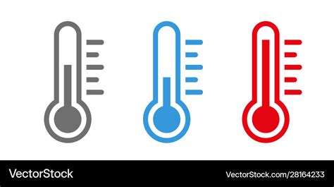 Temperature symbol set Royalty Free Vector Image