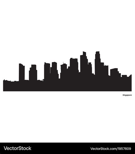 Singapore skyline Royalty Free Vector Image - VectorStock