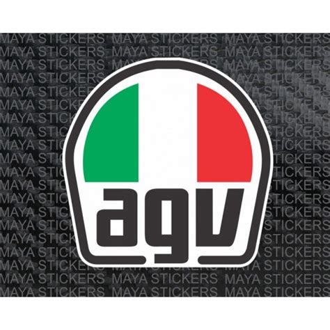 AGV Helmet multicolored logo sticker.