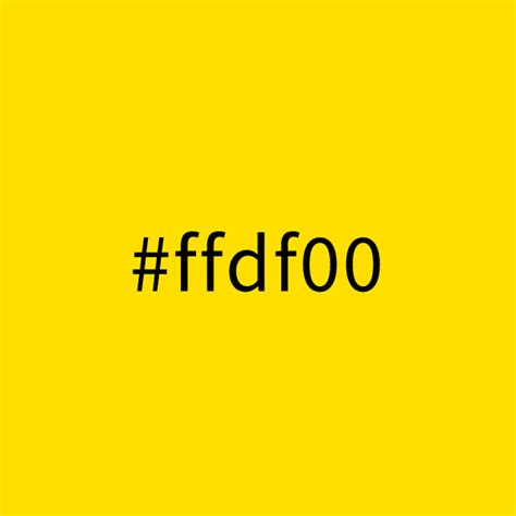 Golden Yellow Color Code is #ffdf00