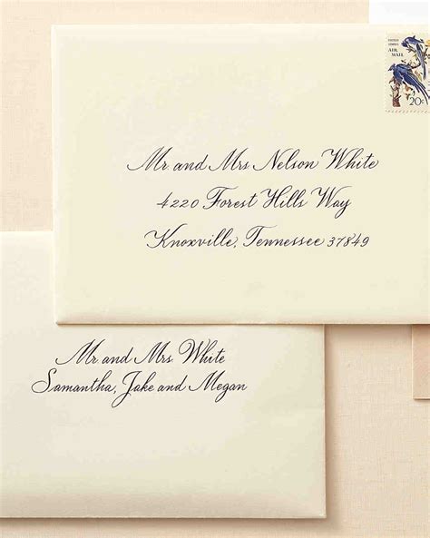 How to Address Guests on Wedding Invitation Envelopes | Martha Stewart ...