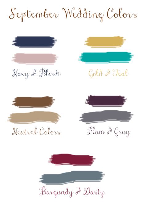 Top 5 Fall Wedding Colors for September Brides - Elegantweddinginvites ...