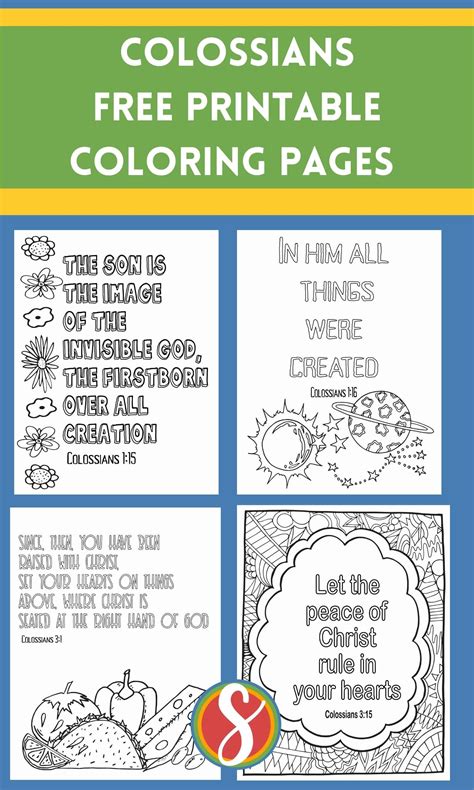 Free Colossians Bible Coloring Pages — Stevie Doodles