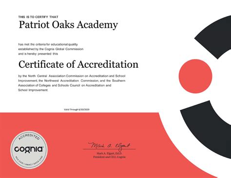 School Accreditation – Patriot Oaks Academy