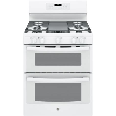 Shop GE 30-in 5-Burner 4.3-cu ft / 2.5-cu ft Self-Cleaning Double Oven ...