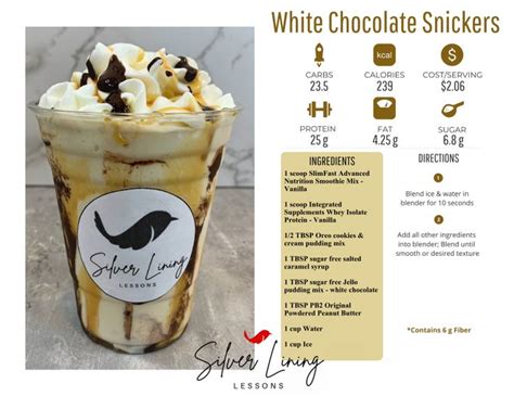 White Chocolate Snickers | Recipe | White chocolate snickers, Herbalife ...