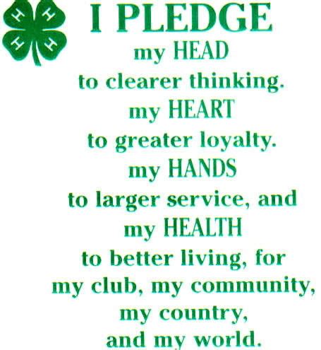 6 Best Images of 4 H Printables - Printable 4 H Leaf Clover, 4-H Pledge ...