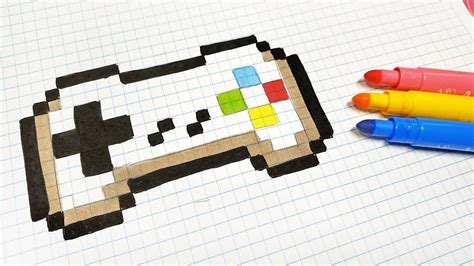 Pixel Art Hecho a mano - Cómo dibujar un mando de super nintendo ...