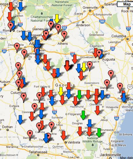 Map of prisons in Georgia | On the LAKE front