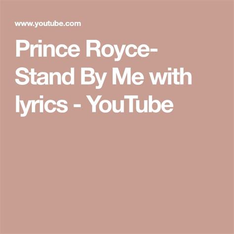 Prince Royce- Stand By Me with lyrics | Prince royce, Stand by me, Royce