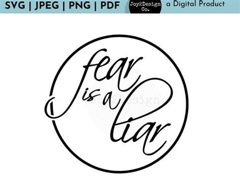 Fear is a Liar SVG Christian Tshirt Svg / PDF / PNG / Jpeg | Etsy ...