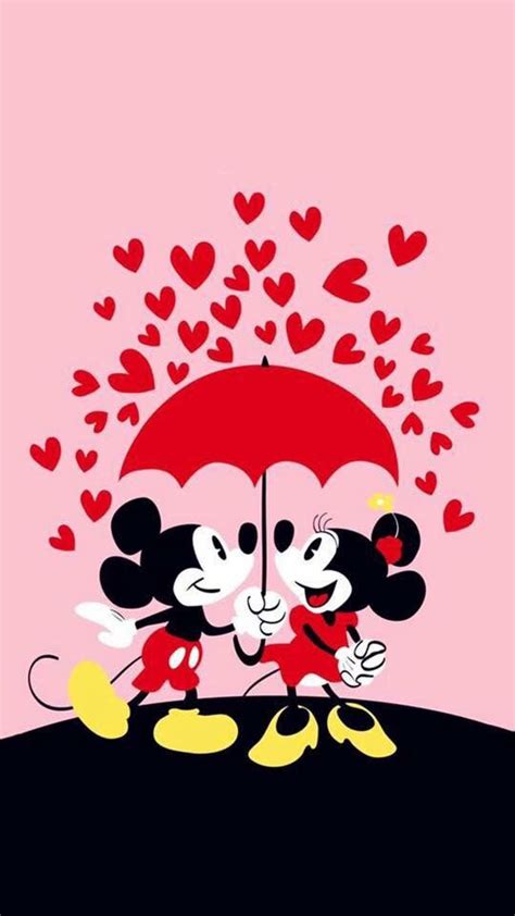 Minnie And Mickey Mouse Love Wallpaper