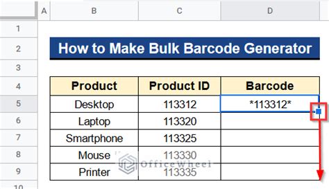 How to Make Bulk Barcode Generator in Google Sheets