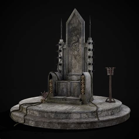 Gothic Crypt Stone Throne - 3D Model by Get Dead Entertainment