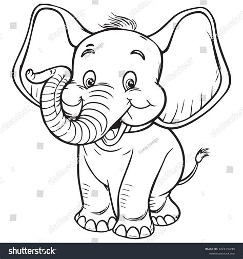 Best Elephant Drawing Outline Royalty-Free Images, Stock Photos ...