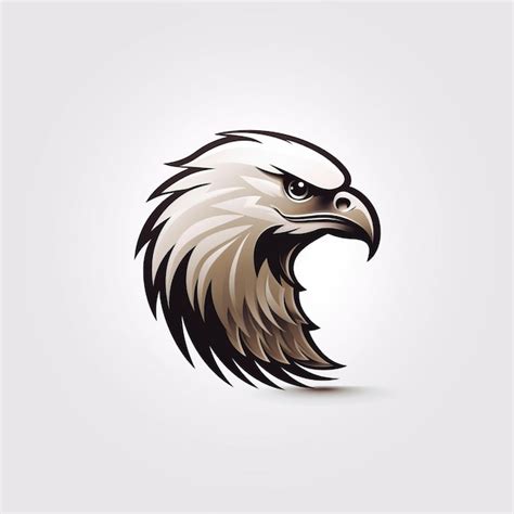 Premium AI Image | Dark Silver Eagle Head Logo Silhouettes Vector ...