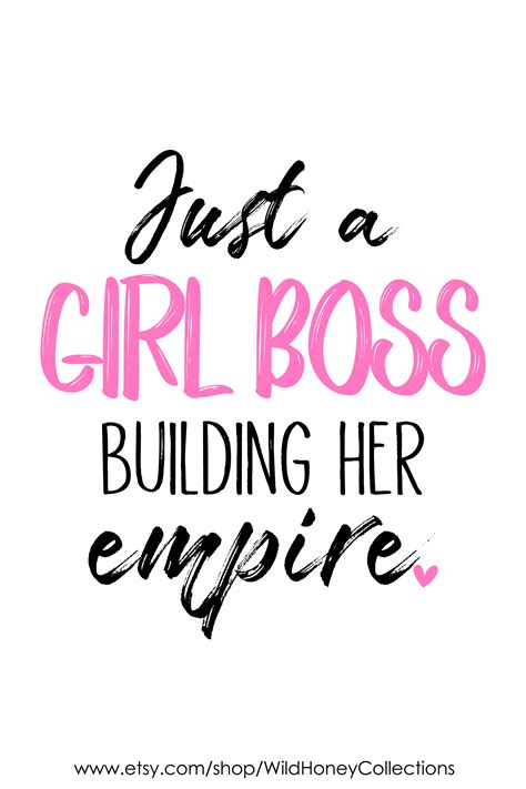 Just A Girl Boss Building Her Empire Inspirational Printable - Etsy ...