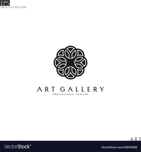 Art gallery logo template Royalty Free Vector Image