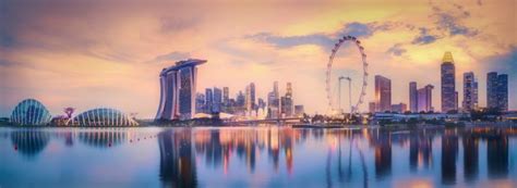 Singapore Skyline Panoramic Wall Mural Wallpaper